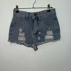 Distressed Denim Women Shorts